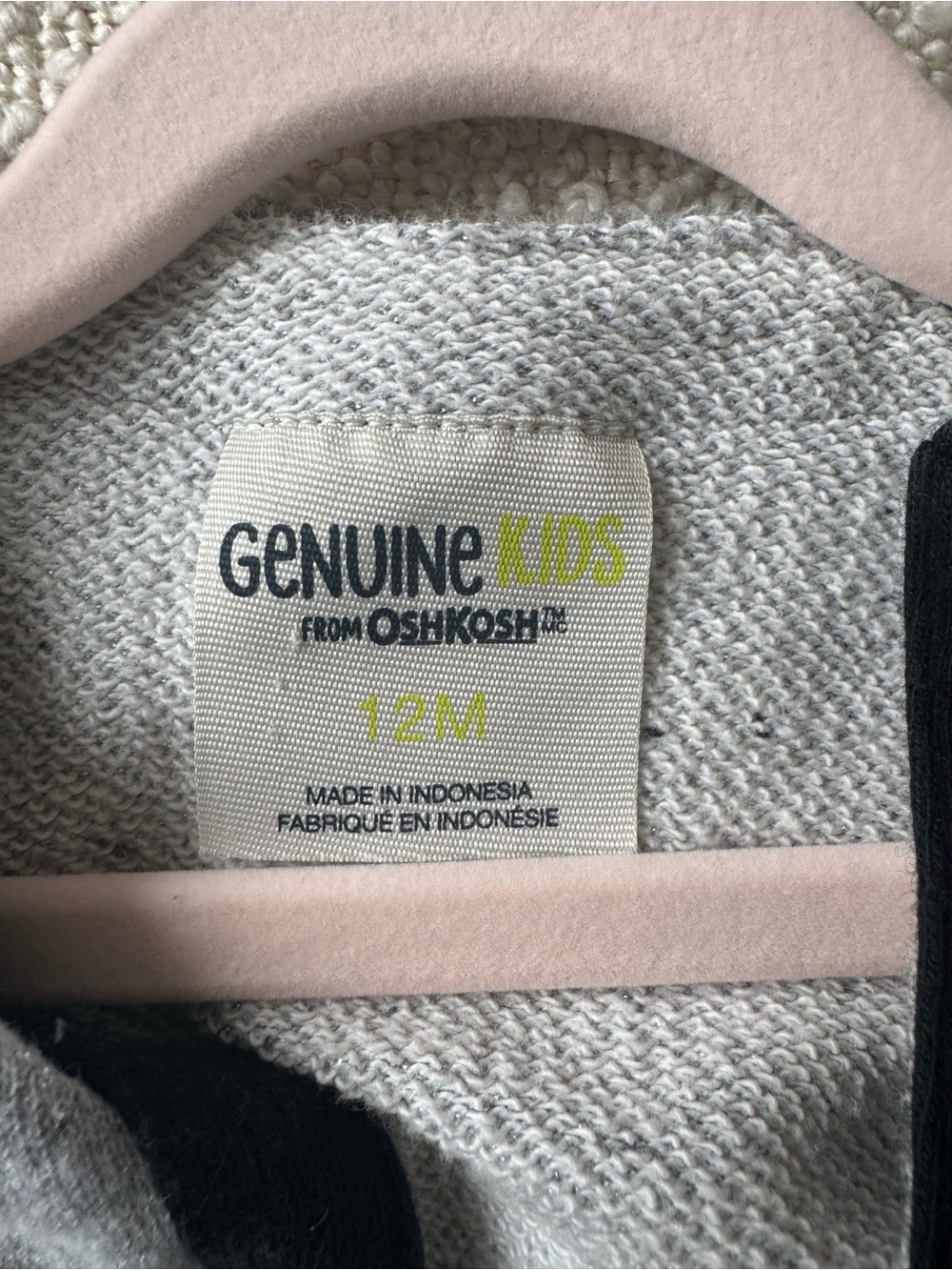 Genuine Kids by OshKosh Gray Speckled Cardigan with Black Trim - Picture 4 of 4